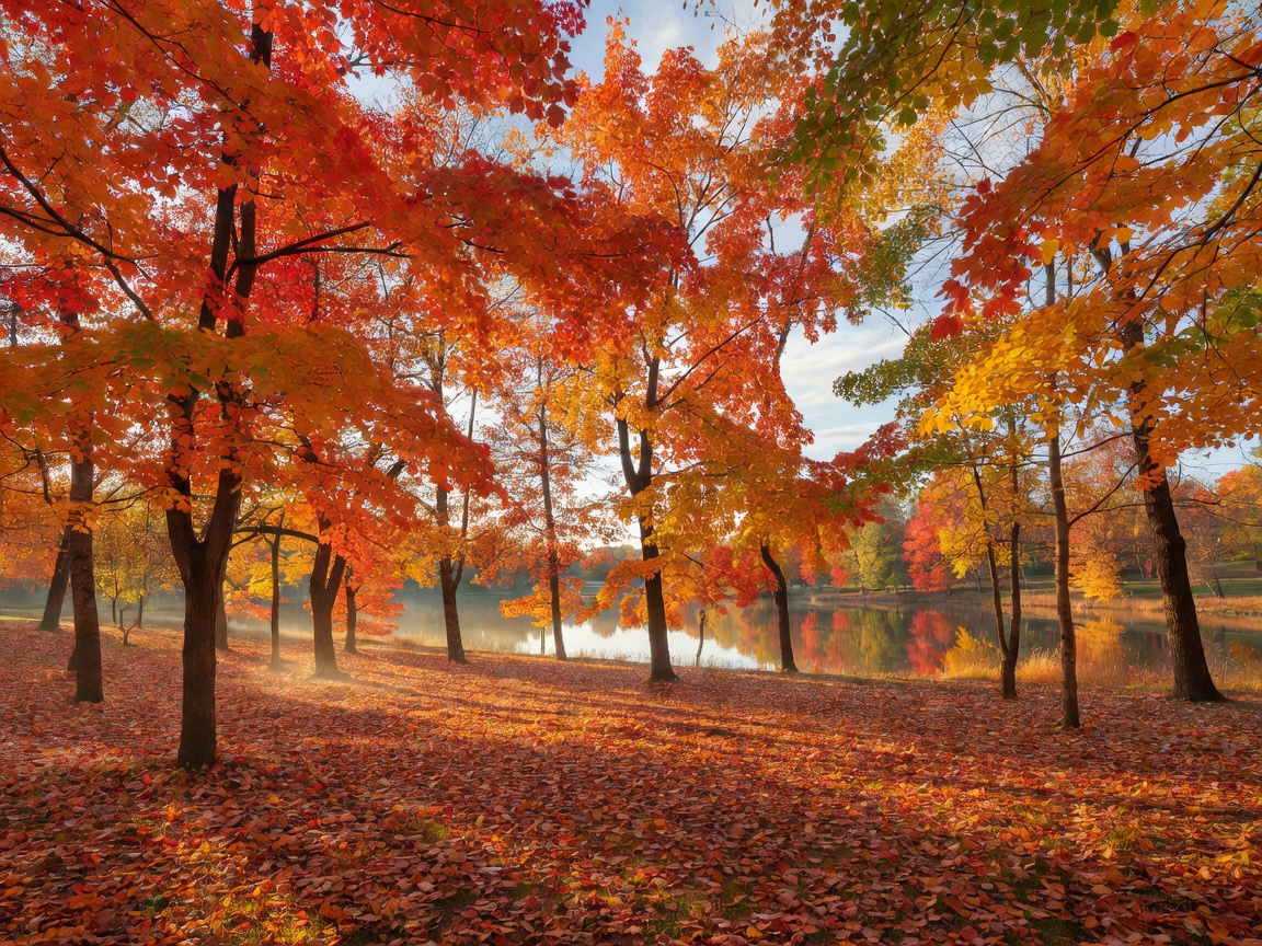 Autumn trees showcasing Canadian seasonal changes