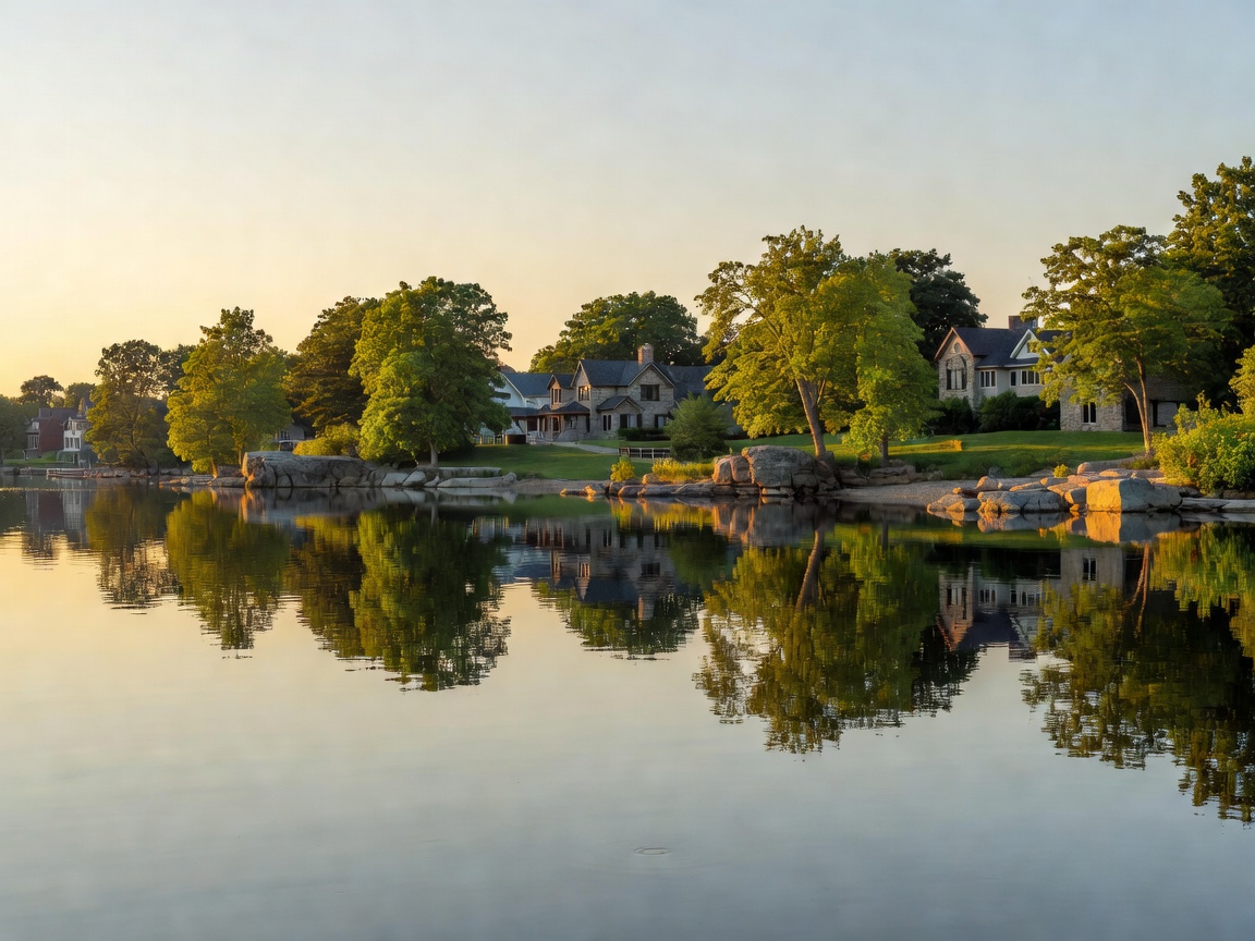 Beautiful waterfront and natural scenery reflecting Oakville landscape
